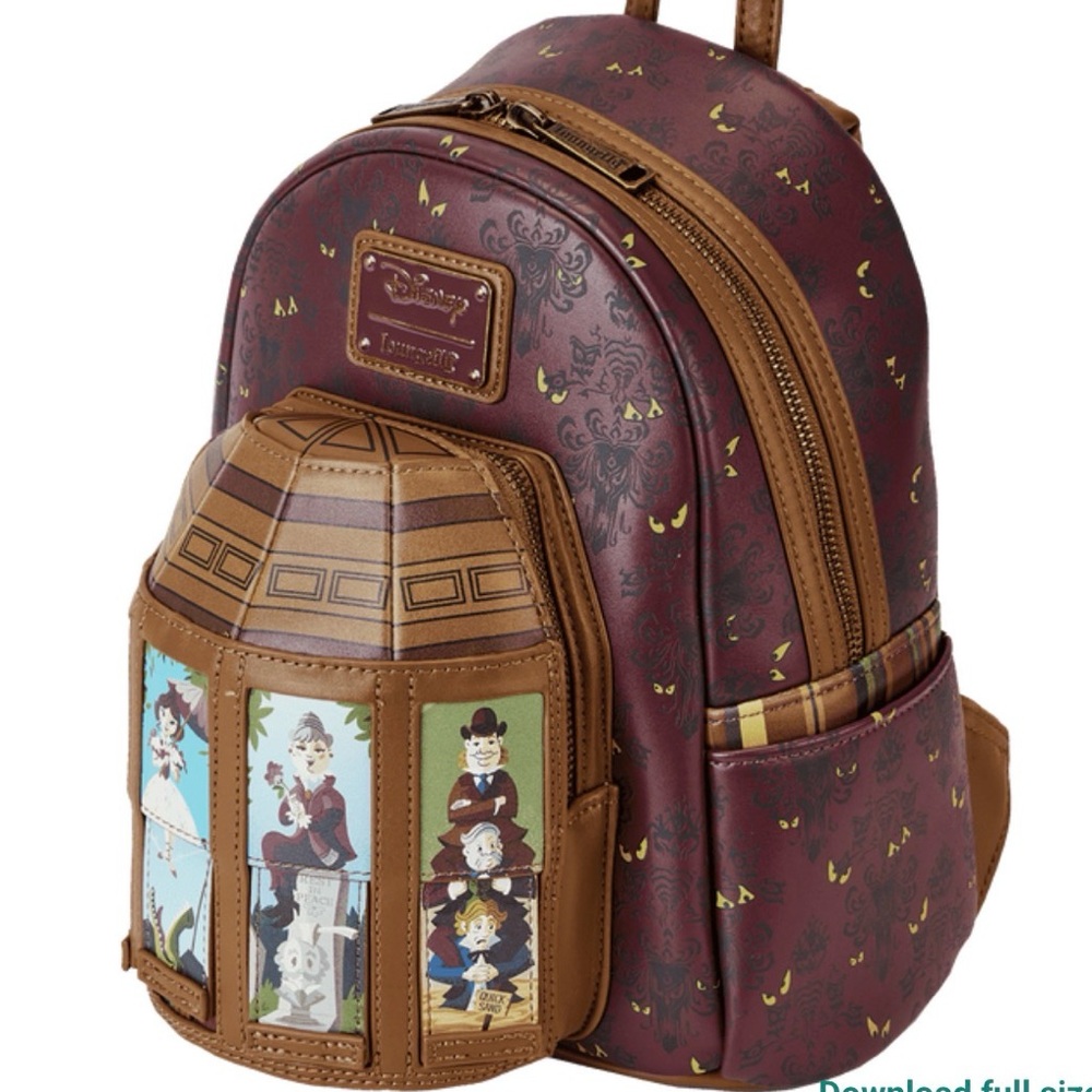 Loungefly Haunted Mansion Stretching Room Portraits Mini Backpack
